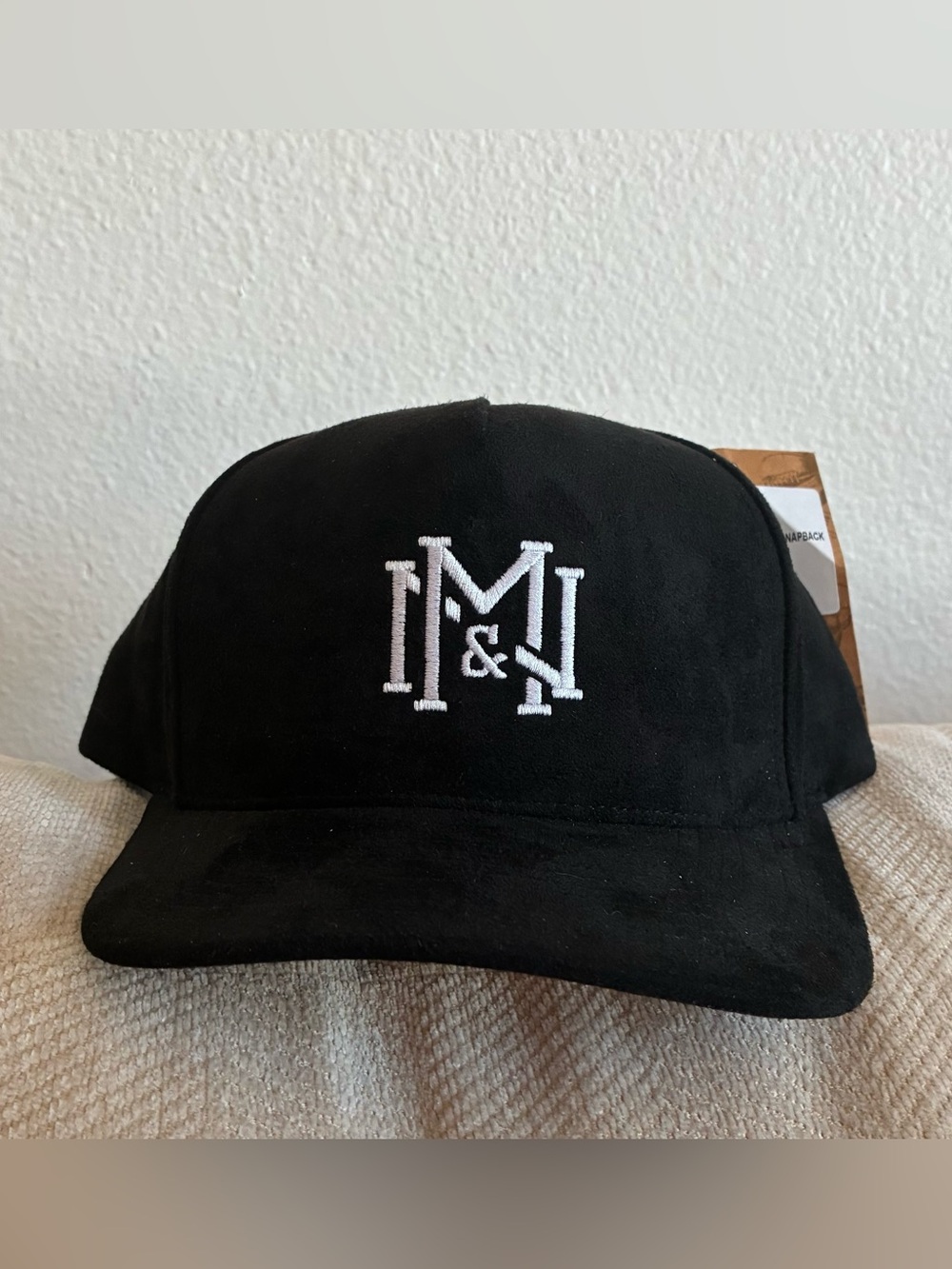 Mitchell & Ness Black Cap with White Embroidered Logo